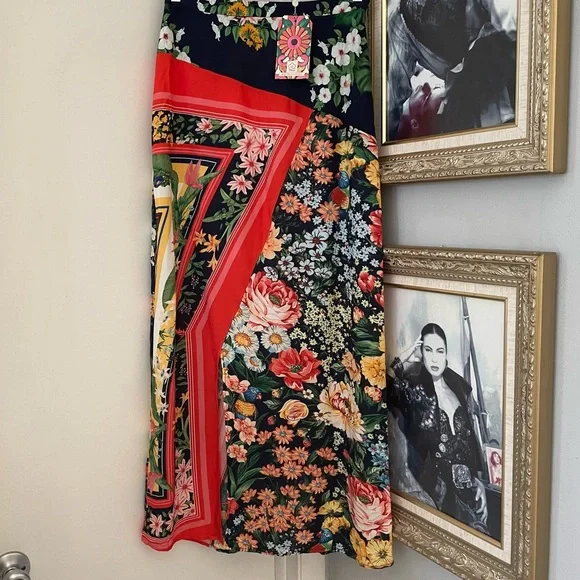 ANTHROPOLOGIE Farm Rio Fiji Midi Skirt - Picture 2 of 16